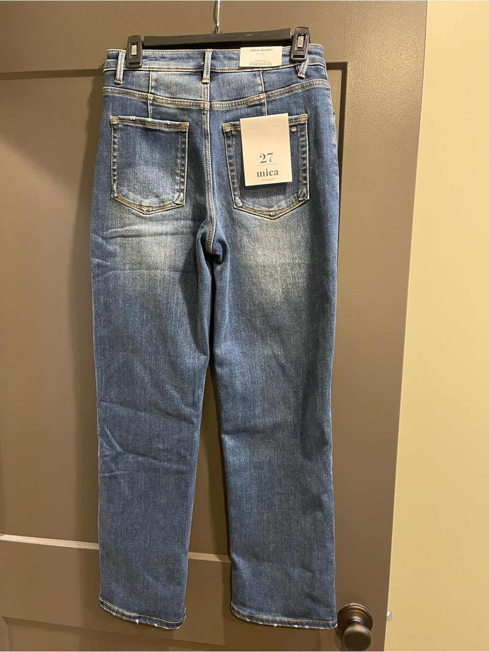 Mica Denim Women's Straight Leg Jeans in Medium Blue - Picture 4 of 7